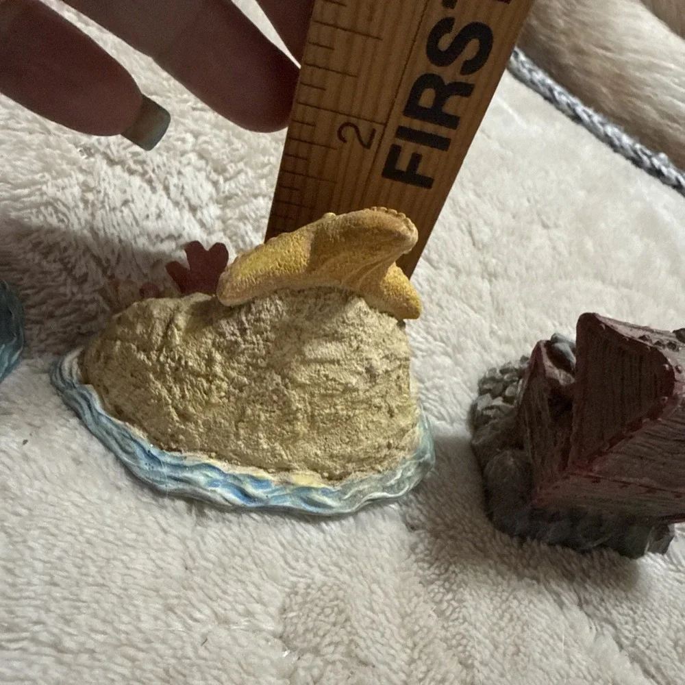 3 Fish Aquarium Decor Pirate Starfish Shell Crab Polyresin